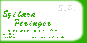 szilard peringer business card